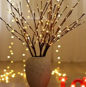 LED Branch Lights Battery Powered Decorative Willow Twig Lighted Branch for Home Room Vase Decoration