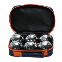AOBANG Vente en gros de 6 boules de pétanque, boules de bocce, logo personnalisé avec sac de transport en nylon