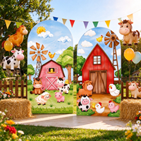 Toile de fond en tissu souple et portable, personnalisable, écologique, pour arche de ferme, idéale pour les fêtes d'anniversaire et la décoration intérieure, vente en gros