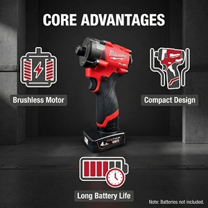 Atornillador de Impacto Inalámbrico M12 Milw Brushless Aukee para Electricistas en EE. UU., Renovación del Hogar, Construcción de Muebles, Torque de 80N.m - Product Image 2