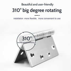 आधुनिक पतला 4 मिमी स्टेनलेस स्टील हिंग जोड़ी कैबिनेट दरवाजा खिड़की हार्डवेयर सामान 1 "2" 3 "4" 180 डिग्री आसान - Product Image 6