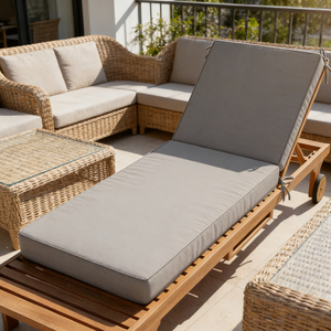 Cojín <span class=keywords><strong>Rectangular</strong></span> Impermeable para Banco de Exterior, <span class=keywords><strong>Relleno</strong></span> de Espuma, con Respaldo, Desmontable, Lavable, Color Sólido, Personalizable para Patio - Product Image 3