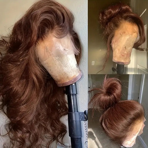 LONGFOR Parrucche Sintetiche di Alta Qualità Rosso Vino, Stile Corto con Pizzo Frontale, Ondulate, Resistenti al Calore, per Cosplay Femminile - Product Image 4
