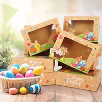 Boîte en carton kraft personnalisée d'usine avec impression couleur et fenêtre PVC pour l'emballage de cadeaux de Pâques – 19 ans d'expérience