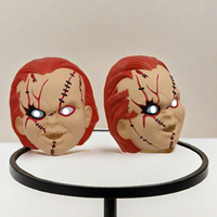 Masque d'horreur d'Halloween classique poupée fantôme réanimation accessoires de déguisement Chucky poupée masque en plastique