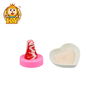 Venta caliente juguetes con forma de conejo con sabor a fruta pezón caramelo duro piruleta y polvo agrio caja de dulces embalaje