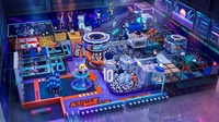 Équipement FEC intérieur personnalisé, thème néon cyberpunk, SLIDE WAY, trampoline en spirale, mur d'escalade, capsule MARS, SHOW TIME |   OEM&ODM