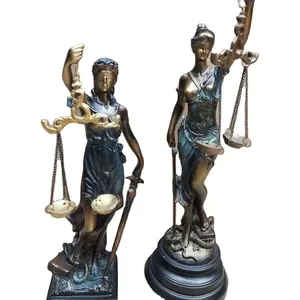Figuritas de resina con colgante de diosa, Estatua de la justicia, de bronce