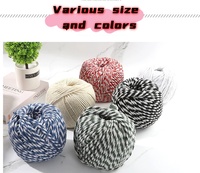 Cordon tressé bicolore OE en coton/polyester de 2 mm et 3 mm, plus de 60 couleurs, corde torsadée pour macramé, fournitures de tissage et de tricot