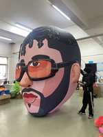 Modèle de personnage gonflable de chanteur de rap, modèle de dessin animé gonflable pour décoration sur le thème musical