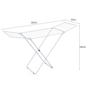 WIREKING折りたたみ式Xタイプ18m3折りたたみ式乾燥ランドリーラック床の衣類を乾燥させるためのスタンディング衣類ラック - Product Image 5