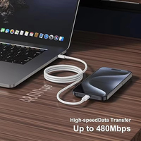Cable USB C a Tipo C de Carga Rápida PD de 60W, Cable Trenzado para Cargar Teléfonos Móviles, Compatible con iPhone 15 16 17 Pro Max, Android, Samsung, Xiaomi