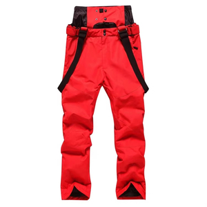 Barato invierno frío grueso cálido al aire libre a prueba de viento pantalones de esquí impermeables Unisex de talla grande mujeres hombres pantalones de esquí con tirantes de colores - Product Image 5