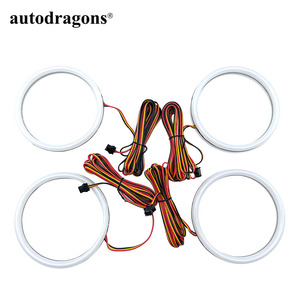 Anneaux lumineux RGBW Angel Eye Halo pour voiture, 4 pièces, 120 mm, colorés, contrôlables par application - Product Image 2