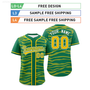 <span class=keywords><strong>Maglia</strong></span> da Baseball a Righe Zebrate di Alta Qualità per Ordini di Squadra - Product Image 3