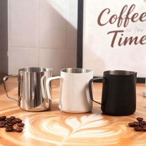 Tasse à <span class=keywords><strong>café</strong></span> en acier inoxydable 304, pot à lait, tasse à bulles, pot à fleurs à bec pointu, tasse à cire, design moderne et simple pour bar - Product Image 2