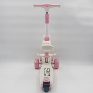 สกู๊ตเตอร์แบบถีบ2-in-1ล้อไฟ LED และแฮนด์จับปรับความสูงได้3ระดับสำหรับเด็กวัยหัดเดิน - Product Image 4