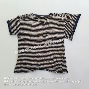 Trapos de tela precortados recuperados con trapos de camiseta 100% algodón industrial para limpieza - Product Image 3