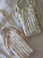 Pochette de téléphone portable matelassée florale, mini sac à bandoulière portable pour femme, sac à main léger avec sangle réglable, petit sac à bandoulière