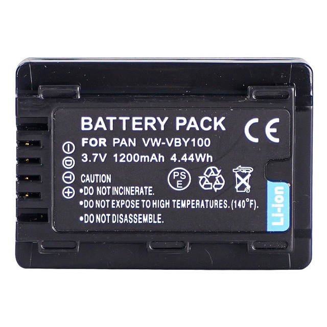 VW-VBY100 1200mAh 3.7V Rechargeable Battery for Cameras HC-V130 V160 V520 V770 VBL090 in Stock