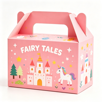 Boîtes à repas en papier personnalisées avec logo pour enfants, boîtes à lunch portables pour l'école, emballages de friandises à motifs de dessins animés, vente en gros directe usine