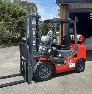 Chariot élévateur tout-terrain HELI GPL et essence CPQYD35 3,5 tonnes 4 roues motrices avec feux de signalisation de sécurité - Product Image 3