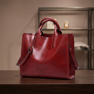 Nouvelle Pochette Décontractée Grande Capacité en Cuir de Vachette Véritable avec Fermeture Éclair, Idéale pour Pique-nique, Voyage, Mariage, Imperméable et Durable pour Femme - Product Image 6