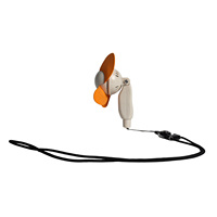 Ventilateur de cou portable rechargeable 800 mAh, 3 vitesses, rotatif, puissant, avec câble de charge USB