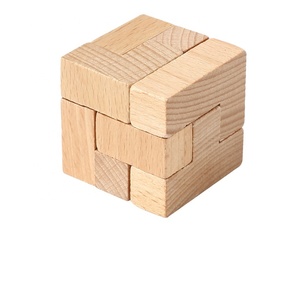 Jouet éducatif en bois pour enfants très vendu, blocs de verrouillage, <span class=keywords><strong>7</strong></span> pièces, mini cubes de verrouillage pour les enfants de 5 à <span class=keywords><strong>7</strong></span> ans - Product Image 1