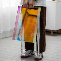 Neues Design Hochwertiger schillernder Acryl-Klapptisch Kunden spezifischer Regenbogen-Acryl-Klapptisch