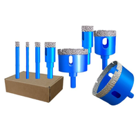 Boîte en carton de 8 pièces, jeu de forets diamantés haute performance 6-65 mm, finition bleue M14, modèle 037, granit, marbre, carrelage, verre, pierre