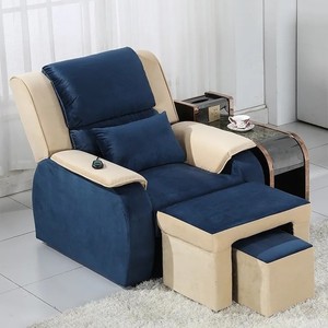 Sillón de Pedicura Eléctrico Reclinable con Masaje, Cama para Pedicura, Silla de Spa para Pies, Uso Comercial, Gris Beige - Product Image 4