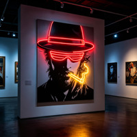 Peinture décorative aux néons, art lumineux LED personnalisé, peinture décorative avec éclairage UV, forme et design gratuits, décoration aux néons