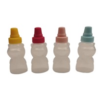 Botol saus bentuk beruang Mini botol saus Salad saus kedelai portabel dapur botol saus tomat madu