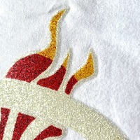Patch de paillettes de transfert de chaleur de perles de caviar personnalisées par usine pour l'étiquette de vêtements de pli de boucle de T-shirts