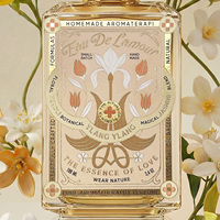 Étiquette de parfum vintage de luxe personnalisée, papier texturé, gaufrage à l'or, pour l'emballage de flacons de parfum