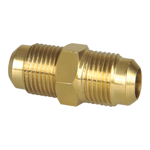 Raccord double droit en laiton MM, manuel, 1/4\" x 1/4\", pour climatisation, usage industriel - Product Image 1