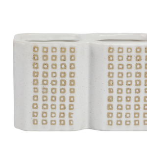 Organizer da Scrivania in Ceramica con Tre Scomparti per Archiviazione e Decorazione del Desktop - Product Image 5