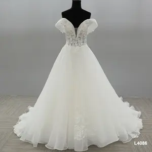 Женское свадебное платье It's yiiya, белое элегантное платье с открытыми плечами на лето