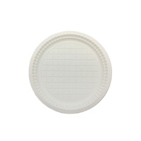 Assiette jetable en amidon de maïs biodégradable et écologique, vente en gros d'usine, assiette ronde en amidon de maïs