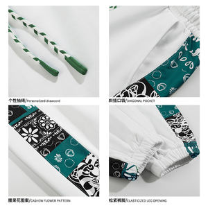 Pantalons de survêtement décontractés en coton épais pour hommes ANSZKTN, automne-hiver, pantalons de sport, pantalons harem, pantalons de jogging à bandeaux pour hommes - Product Image 4