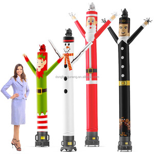20ft Car Dealership Dealer Green air Dancer Blow up Dancing Guy Inflatable Dancing Santa Tube Man Sky Dancer <strong>Balloon</strong> - Product Image 2
