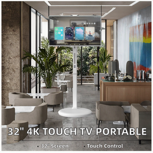 Téléviseur LCD portable à écran tactile intelligent de 24 pouces, affiche numérique, barre extensible, batterie rechargeable, sans fil, Android, intérieur, restaurant - Product Image 2