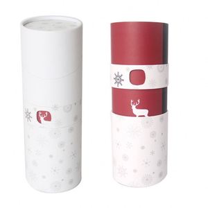 Eco Friendly High End Custom Printed Various Size Cosmetic Kraft Paper Tube Packaging Round Box