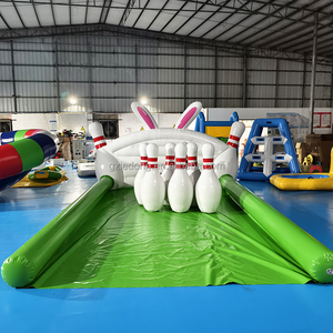 Juego de deporte sellado con aire, juego de bolos inflable al aire libre para niños, juego de bolos inflable en forma de Pin - Product Image 5