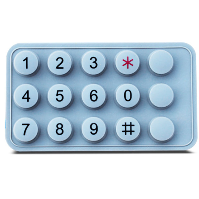 Kntech IP65 Rated Ruggedized Industrial Silicone Rubber Keyboard 15 Digital Keys Silica Gel Phone Keypad Corded Telephones
