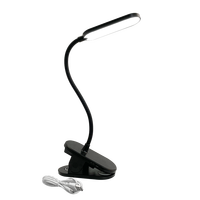 Lampe de table à pince de lecture LED pliable à approvisionnement direct d'usine avec interrupteur tactile col de cygne flexible