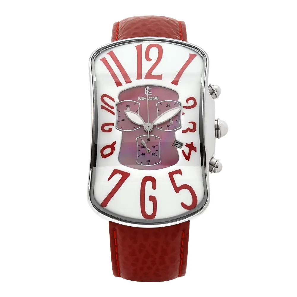 럭셔리 최신 새로운 디자인 선물 스테인레스 스틸 정품 가죽 방수 여성 레이디 손목 석영 시계