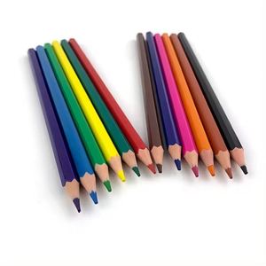 Crayons de couleur en plastique non toxiques de 3,5 pouces, 12 pièces, avec logo personnalisé imprimé, best-seller pour le dessin - Product Image 2