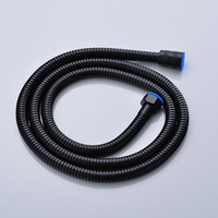 Tuyau de Douche Flexible en Acier Inoxydable Noir Peint de 1,5m et 2m, Moderne pour Salle de Bain, Garantie de 2 Ans, Assistance Technique en Ligne